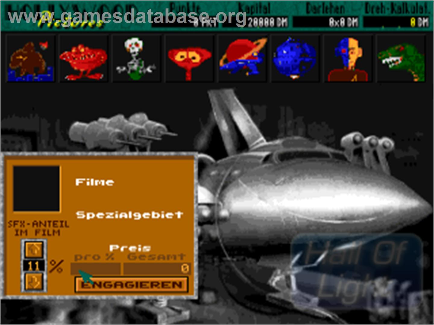 Hollywood Pictures - Der Kinomanager - Commodore Amiga - Artwork - In Game